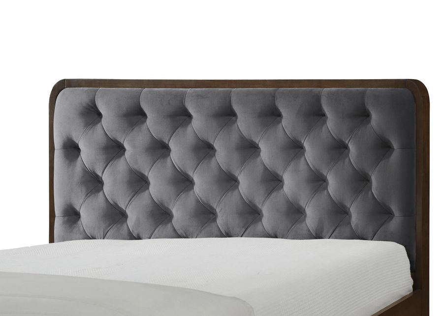 Ліжко HALMAR CASSIDY 160 двоспальне графіт без ящика для білизни Польща