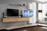 Комплект меблів у вітальню ASM Switch XX WTW SW 20, дуб Wotan, білий матовий фото - artos.in.ua