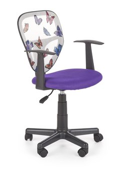 Крісло комп'ютерне Spiker механізм піастри, пластик чорний / мембранна тканина, сітка фіолетовий Halmar Польща