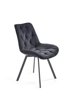 Металлический стул K519 бархатная ткань черный Halmar Польша