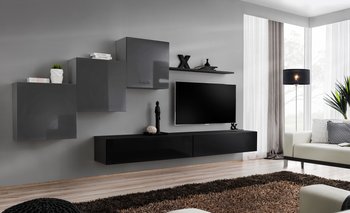 Комплект мебели в гостиную ASM Switch X 27 GZ SW 10 Графит матовый/Гафит глянцевый ПВХ из Польши