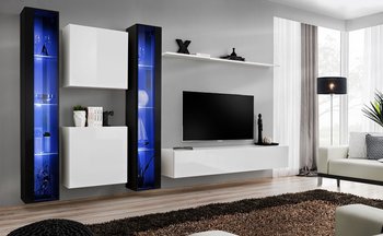 Комплект мебели в гостиную ASM Switch XVI 26 ZW SW 16 Черный матовый/Белый глянцевый из Польши
