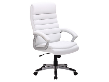 Белый стул с подлокотниками для ПК Q-087 SIGNAL эко кожа Польша