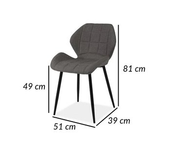Стильный кухонный стул HALS SIGNAL серый в стиле хай тек Польша