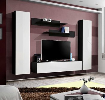 Комплект мебели в гостиную ASM FLY A 23 ZW FY A1 Черный матовый/Белый глянцевый из Польши
