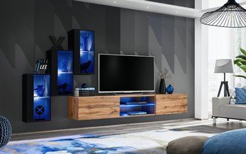 Комплект мебели в гостиную ASM Switch XXII SWT SW 22, черный, дуб Wotan фото - artos.in.ua