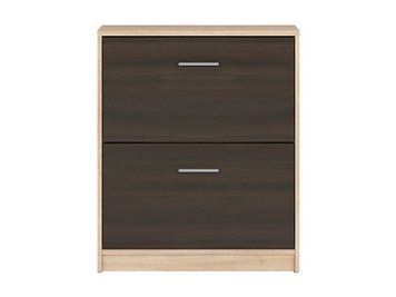 Тумба для обуви BRW Nepo Plus S435-SFB2K2-DSO/WE, дуб Сонома/венге, из Польши фото - artos.in.ua