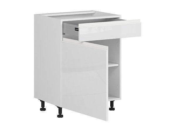 Нижняя кухонная тумба BRW Sole K10-FH_D1S_60/82_L/STB-BAL/BIP, белый глянцевый/альпийский белый, из Польши фото - artos.in.ua