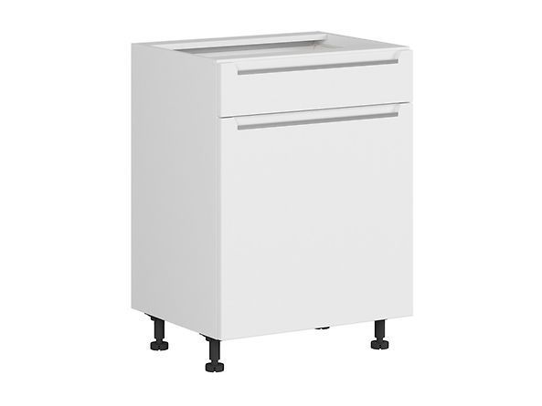 Нижня кухонна тумба BRW Iris K10-FB_D1S_60 / 82_L / SMB-BAL / BISM, білий супер мат / альпійський білий, фото - artos.in.ua