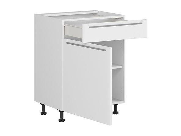 Нижня кухонна тумба BRW Iris K10-FB_D1S_60 / 82_L / SMB-BAL / BISM, білий супер мат / альпійський білий, фото - artos.in.ua