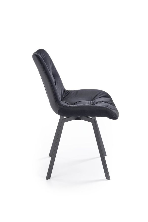 Металевий стілець K519 оксамитова тканина чорний Halmar Польща