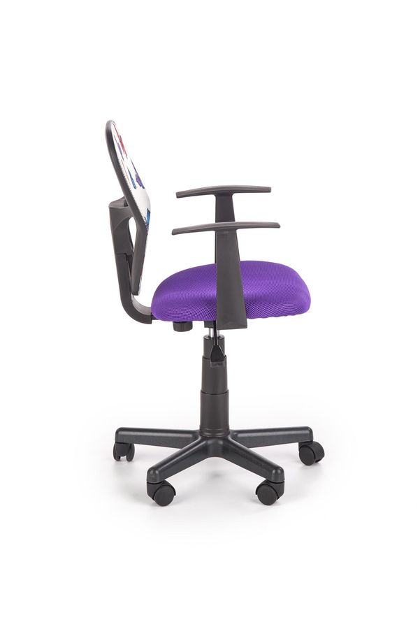 Крісло комп'ютерне Spiker механізм піастри, пластик чорний / мембранна тканина, сітка фіолетовий Halmar Польща