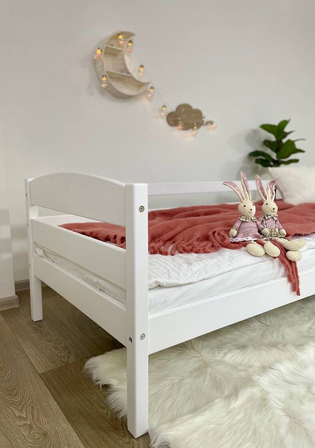 Дитяче ліжко з натурального дерева Хюго LUNA - БІЛИЙ