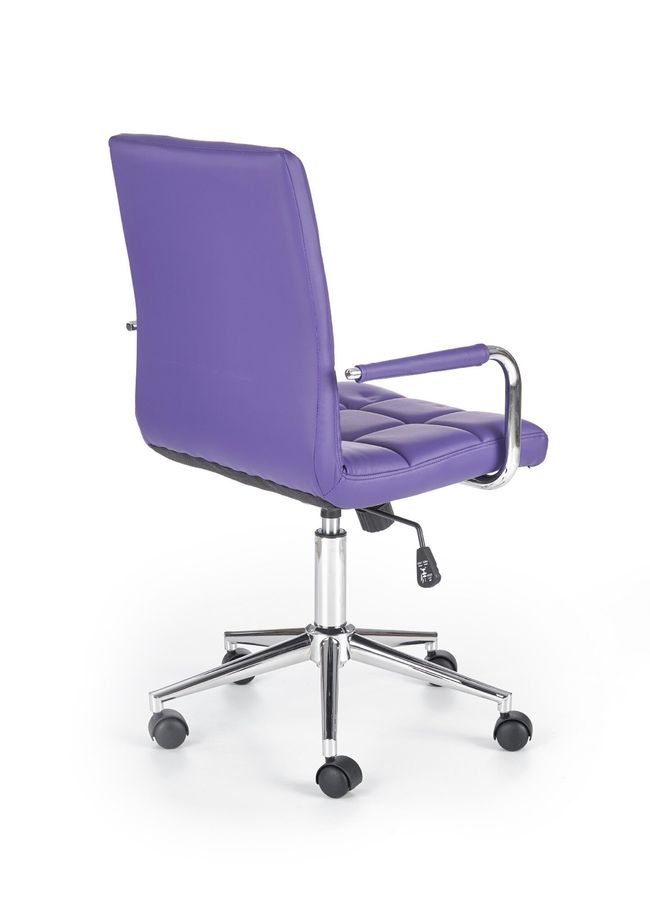 Кресло компьютерное Gonzo 2 механизм Tilt, хромированный металл/экокожа фиолетовый Halmar Польша