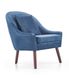 Кресло для отдыха в гостиную, спальню Opale дерево темный орех/бархатная ткань темно-синий Halmar Польша