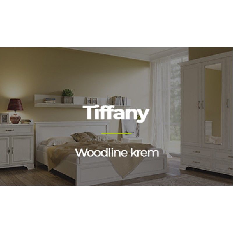 Витрина Mebelbos Tiffany 1w2s woodline крем