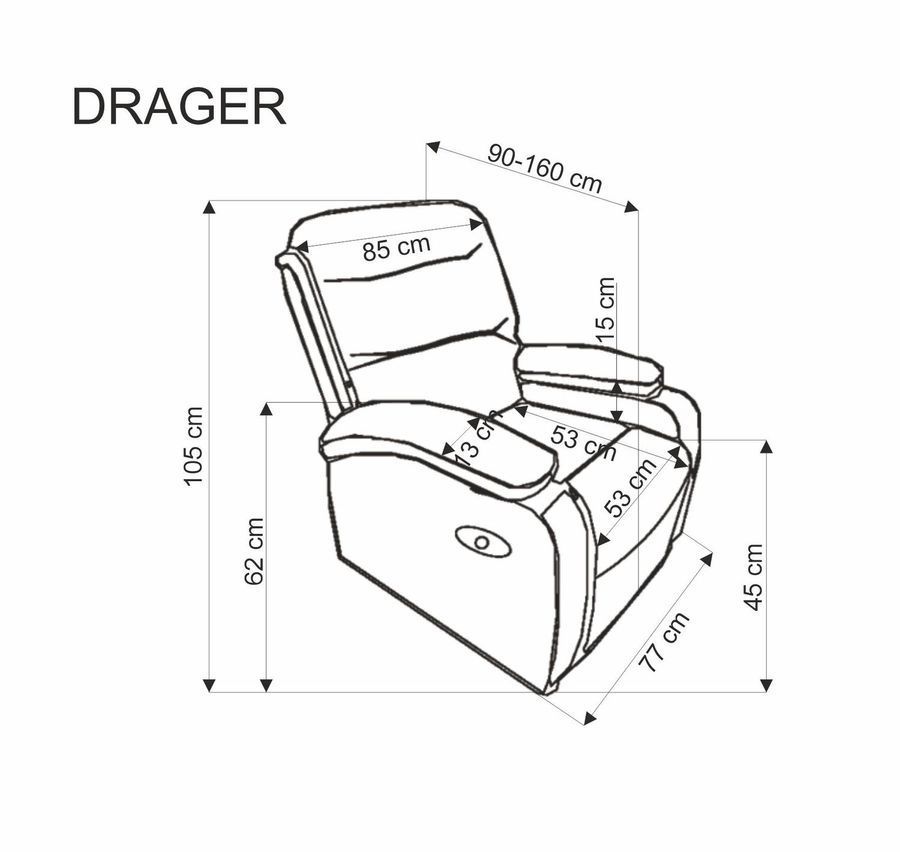 Кресло drager бежевый фото - artos.in.ua