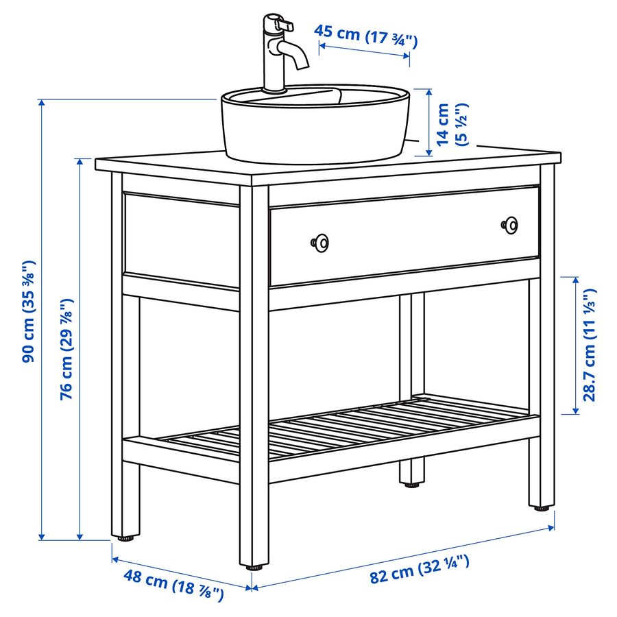 ИКЕА Открытый шкаф с выдвижными ящиками HEMNES ХЕМНЭС / TÖRNVIKEN TORNVIKEN, 195.468.59 фото - artos.in.ua