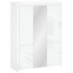 Шкафы в гостиную фото Шкаф с зеркалом Mebelbos Lingo 5d [F] белый глянец - artos.in.ua