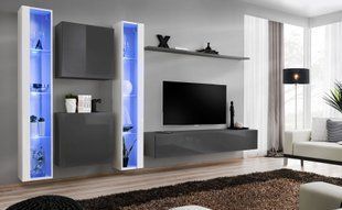 Комплект мебели в гостиную ASM Switch XVI 27 WG SW 16 Белый матовый/Белый глянцевый/Графит матовый/Графит глянцевый из Польши фото - artos.in.ua