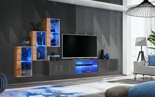 Комплект мебели в гостиную ASM Switch XXII WTG SW 22 Дуб Вотан/Графит из Польши фото - artos.in.ua