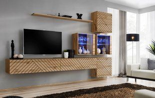 Комплект мебели в гостиную ASM Switch XIX WTL SW 19, дуб Wotan, фрезерованные фасады фото - artos.in.ua
