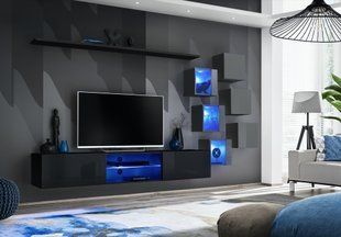 Комплект мебели в гостиную ASM Switch XXI 27 ZG SW 21 Черный/Графит из Польши фото - artos.in.ua