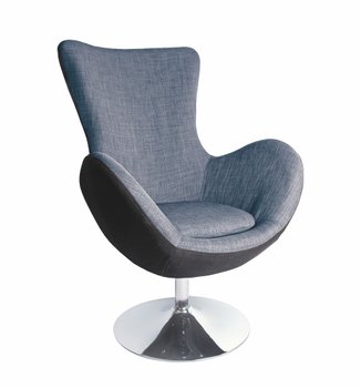 Крісло для відпочинку в вітальню, спальню, кабінет Butterfly хромована сталь / тканина сірий Halmar Польща