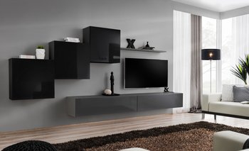 Комплект мебели в гостиную ASM Switch X 27 ZG SW 10 Черный/Графит из Польши