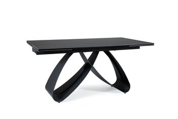 Обідній керамічний розсувний стіл SAMANTA 160/240x90 Signal – чорний мат Польща
