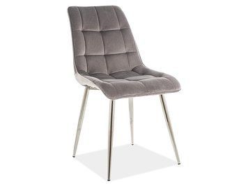 Кухонный стул Chic Signal, серый, бархат Bluvel 14 фото - artos.in.ua