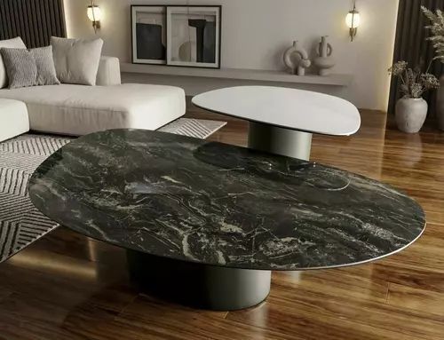 Журнальный столик Bello A Signal 140&times;80&times;38, черный, закаленное стекло + керамика фото - artos.in.ua