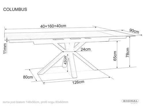 Обідній стіл Columbus Ceramic Amber Bianco Signal 160&times;90&times;76, білий матовий, загартоване скло + кераміка фото - artos.in.ua