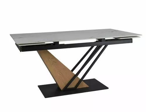 Обеденный стол Genesis Signal 160&times;90&times;75, белый матовый, керамика фото - artos.in.ua