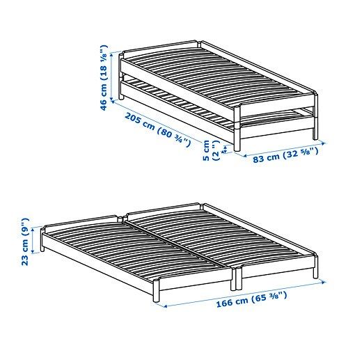ИКЕА Штабелируемая кровать UTÅKER УТОКЕР, 003.604.84 фото - artos.in.ua