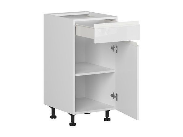 Нижняя кухонная тумба BRW Sole K10-FH_D1S_40/82_P/SMB-BAL/BIP, белый глянцевый/альпийский белый, из Польши фото - artos.in.ua