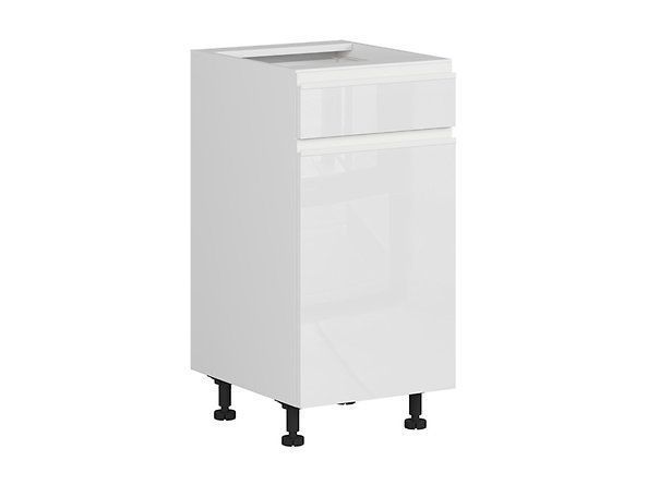 Нижняя кухонная тумба BRW Sole K10-FH_D1S_40/82_P/SMB-BAL/BIP, белый глянцевый/альпийский белый, из Польши фото - artos.in.ua