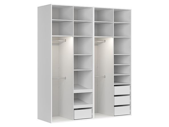 Шафа BRW Flex F57-SZAFA_ZESTAW_35-BI/MSJ, світла модрина сібіу, біла фото - artos.in.ua