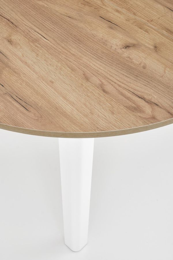 Розкладний стіл RINGO Дуб, круглий шпонований МДФ Halmar Польща