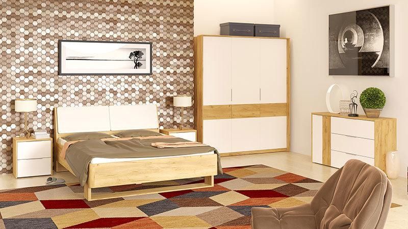 Приліжкова тумба VMV Holding Avanti 2S, дуб крафт золотий/біла платина фото - artos.in.ua