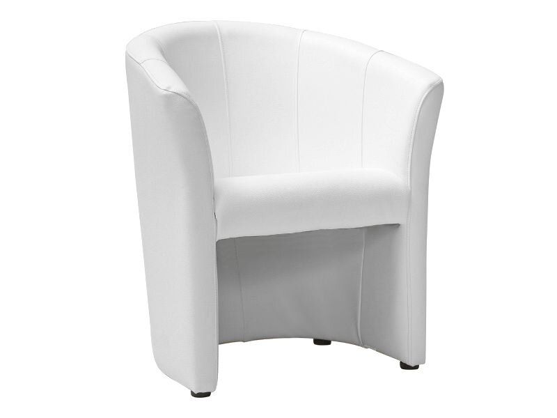 Зручне крісло для відпочинку TM-1 SIGNAL біла тканина на одну людину Польща
