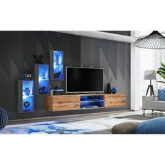 Комплект мебели в гостиную ASM Switch XXII GWT SW 22 Графит/Дуб Вотан из Польши фото - artos.in.ua