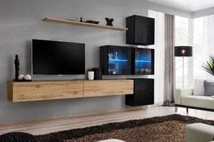 Комплект мебели в гостиную ASM Switch XX WTS SW 20 Дуб Вотан/Черный из Польши фото - artos.in.ua