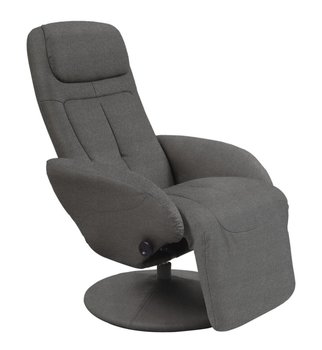 Кресло раскладное для отдыха в гостиную, спальню Optima 2 металл черный/ткань темно-серый Halmar Польша