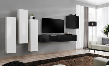 Комплект мебели в гостиную ASM Switch III 26 WS SW 3 Белый матовый/Черный глянцевый из Польши