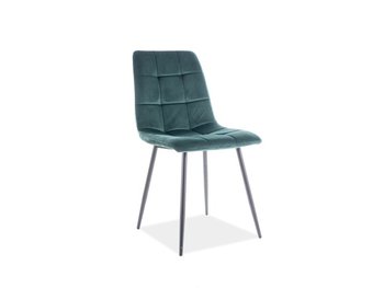 М'який кухонний стілець Mila SIGNAL зелений велюр із стилем модерн.