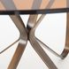 Стол обеденный круглый в гостиную, кухню Lungo 120x120 стекло/сталь коричневый Halmar Польша