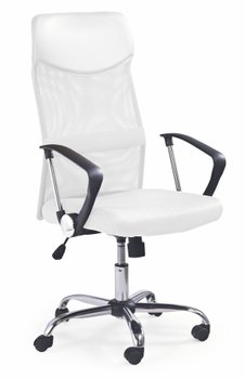 Кресло офисное Vire механизм Tilt, хромированный металл/мембранная ткань черный, сетка белый Halmar Польша