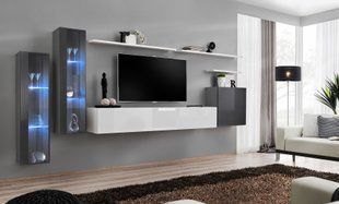 Комплект мебели в гостиную ASM Switch XI 27 GW SW 11 Графит матовый/Графит глянцевый/Белый матовый/Белый глянцевый из Польши фото - artos.in.ua