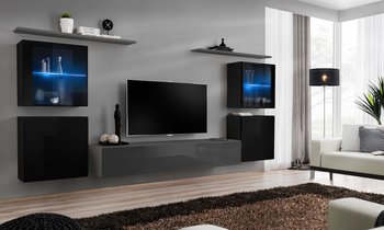 Комплект мебели в гостиную ASM Switch XIV 27 ZG SW 14 Черный/Графит из Польши